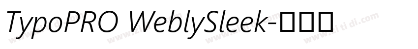TypoPRO WeblySleek字体转换